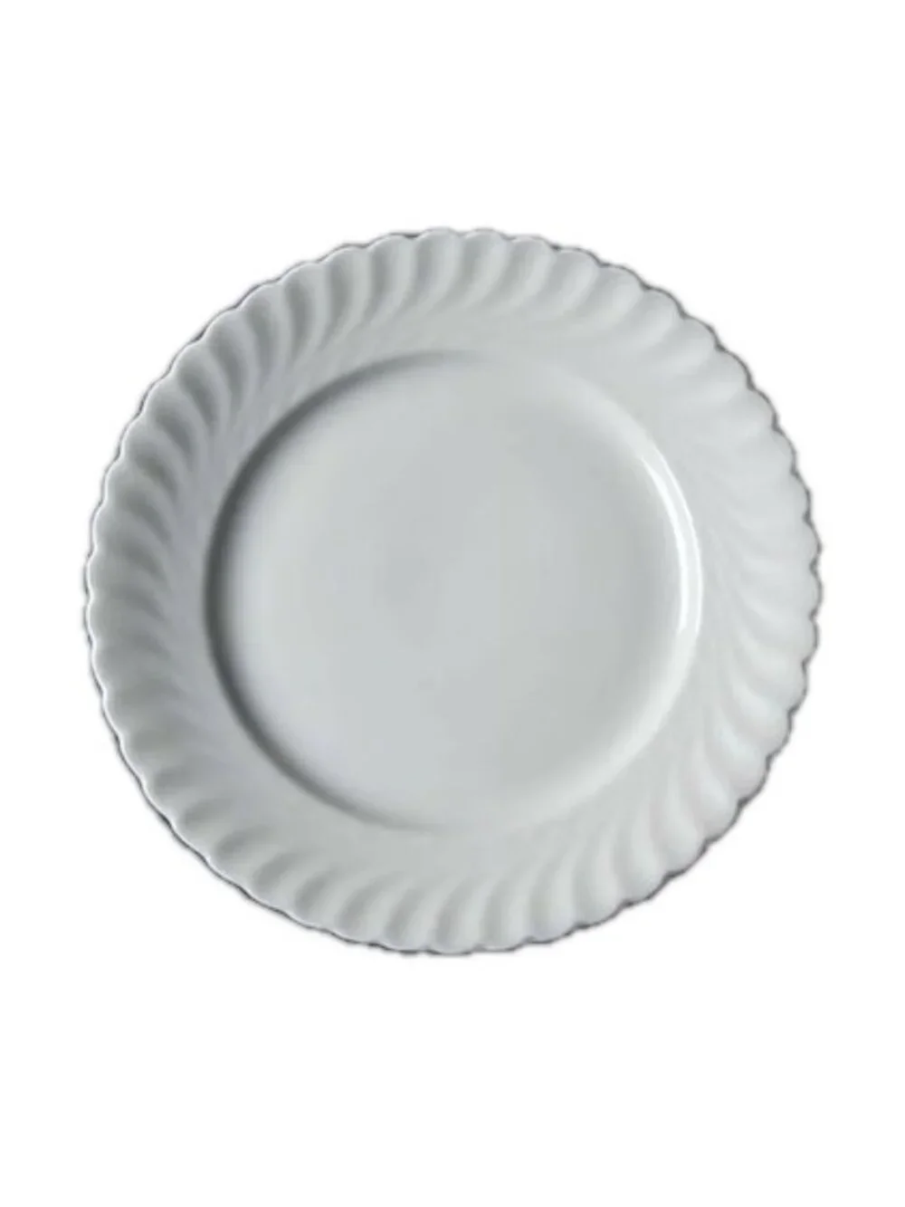 AK Kaiser Germany 13pc China Nicole Plates 4 dinner 4 bread 5 salad White Swirl